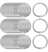 Antner 1.5 Inch (48 Pack) Loose Leaf Binder Rings, Nickel Plated Metal Book Rings Binding Rings K...