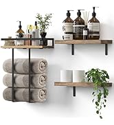 QHMCHLDZ Towel Racks for Bathroom-Wall Mounted Floating Shelves for Wall Bathroom Bedroom Kitchen...