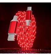 LED USB C Cable Starry Light USB A to Type C Fast Charging Cable Lighted USB C Charger Cord Compa...