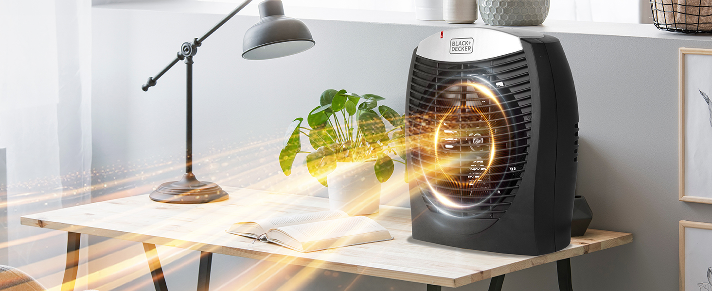 BLACK+DECKER Electric Heater, Personal Heater with 3 Settings