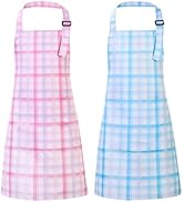 XLSXEXCL 2 Pack Toddler Aprons for Girls and Boys, Kids Painting Smocks with 2 Pockets, Adjustabl...