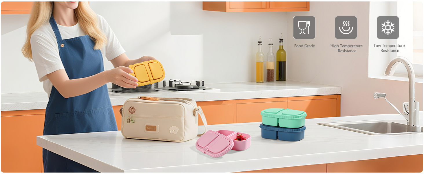 silicone snack containers with lids