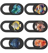 PRESSINART 6Pcs 6 Styles Ocean Camera Cover Slide Cute Fish 0.04 Inch Privacy Guard Accessories, ...