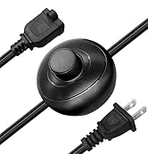 6 ft Extension Cord Foot Switch Pedal, 18 AWG 3A 125V 375W,Black 2 Prong Polarized Plug Power Cab...