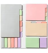 Hommie Sticky Notes Set, Divider Sticky Notes 410 Packs Planner Sticky Note Dividers Tabs for Sch...