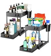 Under Sink Organizers and Storage, 2 Pack Large Capacity Heavy Load Pull-out Under Sink Shelves w...