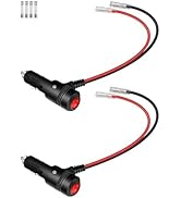YANBORONSN 12V Cigarette Lighter Male Plug with Switch Button,16AWG Car Replacement Heavy Duty Pl...