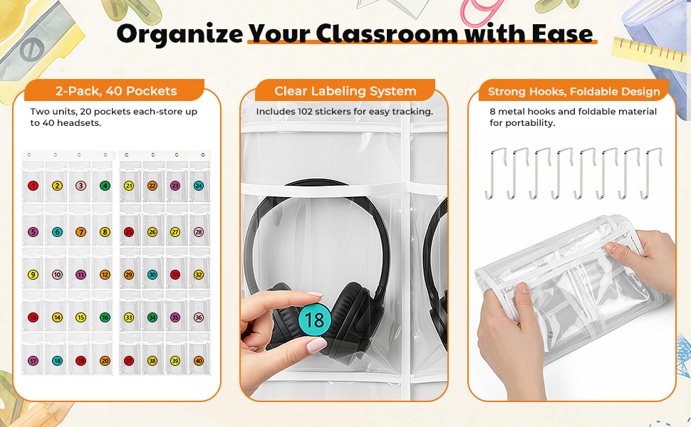 headphone storage classroom