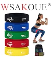 WSAKOUE Fabric Resistance Bands for Working Out – 5 Booty Bands for Women &amp;amp;amp;amp;amp;amp; Men
