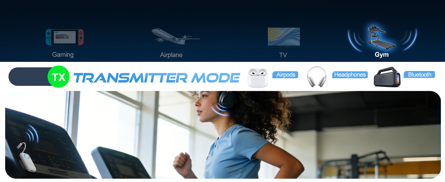 Bluetooth Transmitter for Gym