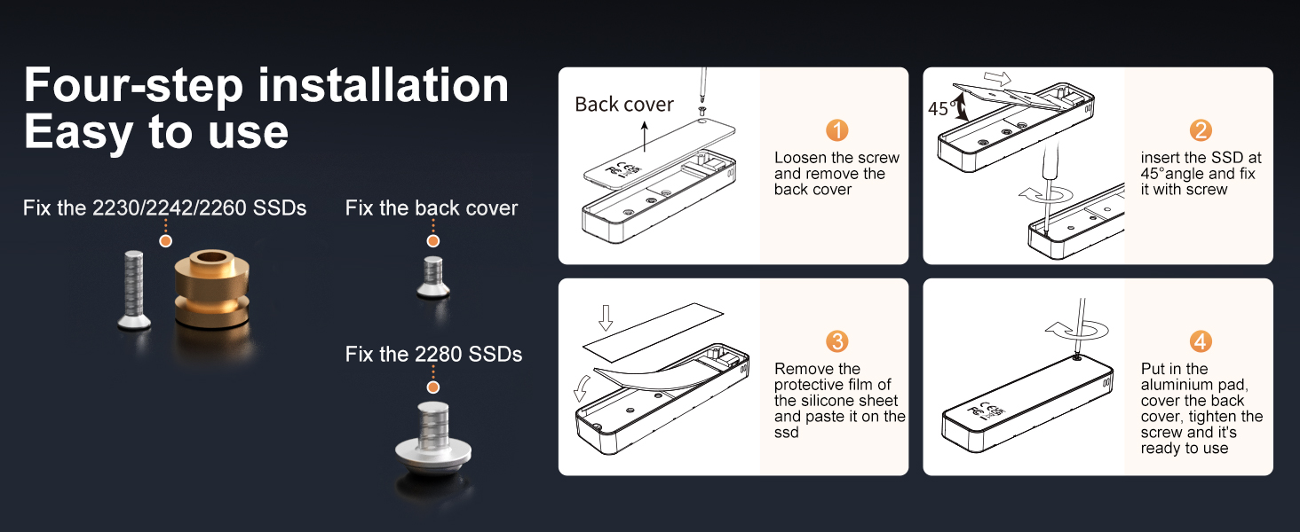M.2 NVMe SSD Enclosure USB3.2 GEN2 10Gbps