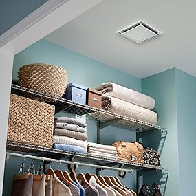 Broan 682 Duct-Free Ventilation Fan with Charcoal Filter, White Plastic-Grille