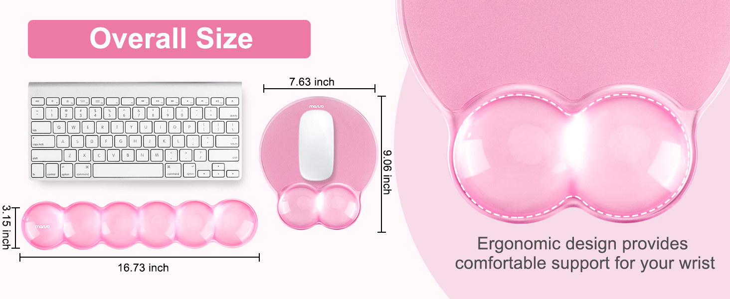 Ergonomic Mouse Pad and Keyboard Wrist Rest