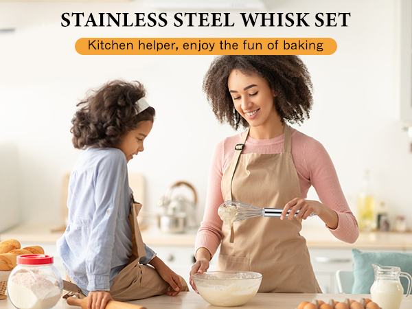 Stainless Steel Whisk Set