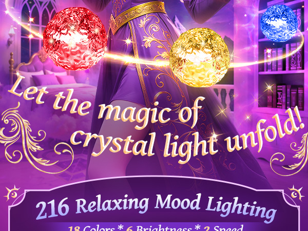 Mood Lighting Crystal Lamp Ocean Light Projector for Bedroom Ocean Room Decor for Teen Girls Gifts