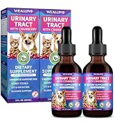 WEALLIN 2 Pack – Cat &amp; Dog Natural Urinary Tract Infection Treatment with Cranberry, Kidney, and ...