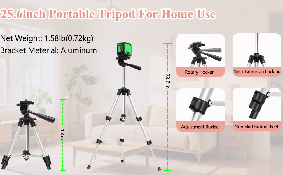 Laser level with tripod