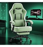 DUMOS Gaming Chair with Linkage Armrests, Video Game Chairs with Pocket Spring Cushion, Ergonomic...