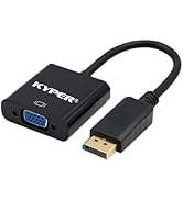 Kyper USKyper-1388 (1 Pack) DisplayPort DP to VGA Adapter Male to Female, 1080P Gold-Plated Conve...