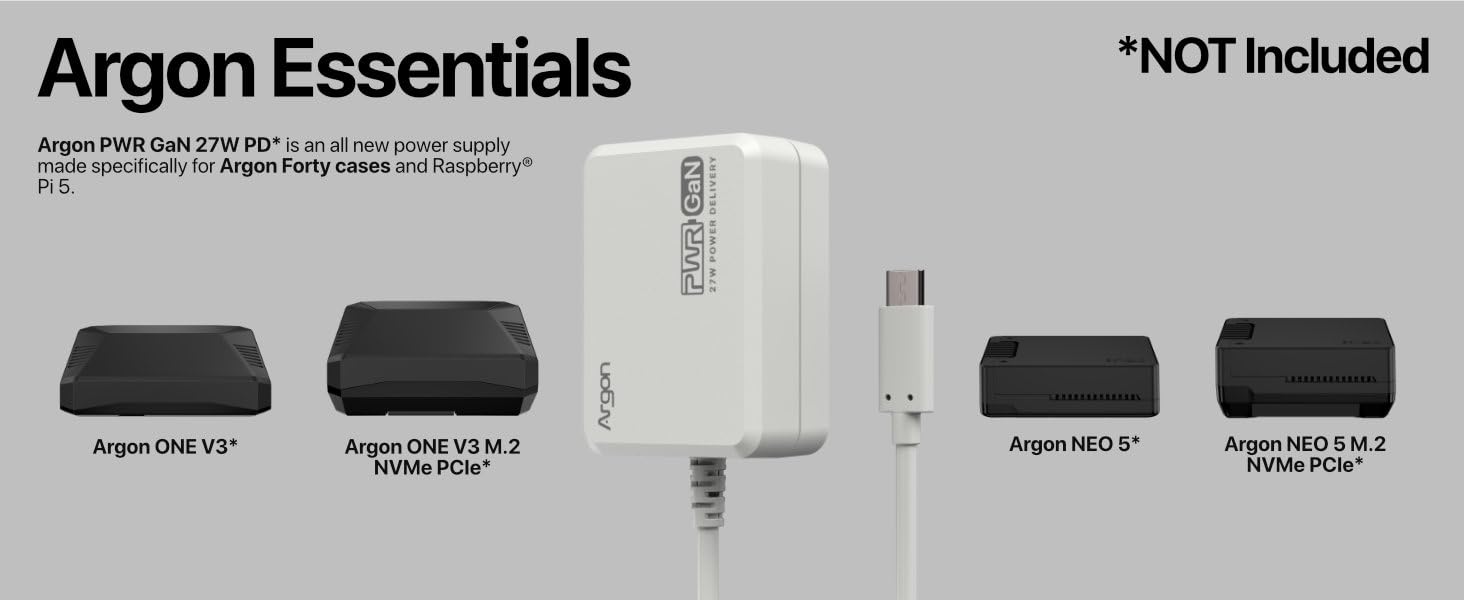 Argon Essentials - Argon PWR GaN 27W PD