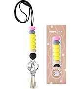 POPLOPP Cute Lanyards for Id Badges and Keys for Women Teacher,Silicone Beaded Breakaway Lanyard ...