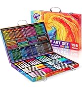158 Pcs Art Supplies for Kids Ages 4-8, 6-8, Deluxe Art Kit Crafts Drawing Painting Set with Cray...