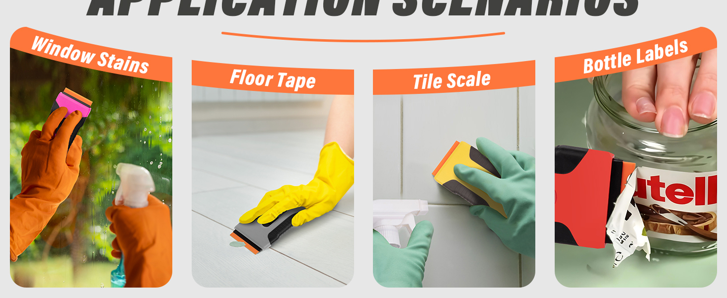 Plastic Blades for Cleaning Stains, Adhesives, Decals, Stickers, Labels