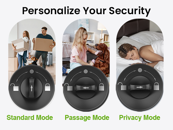 ghome smart door knob for family secure lock fingerprint