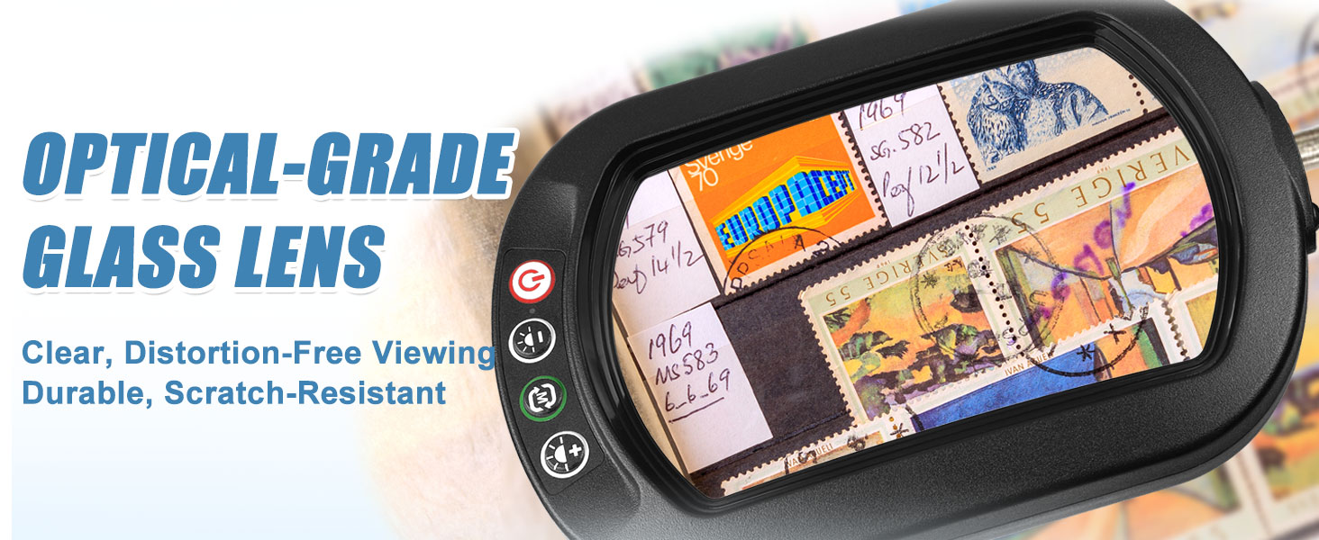 magnifying glass with light