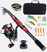 red spinning rod combo