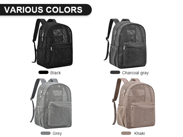  Mesh See Through Backpack with Padded Straps Large