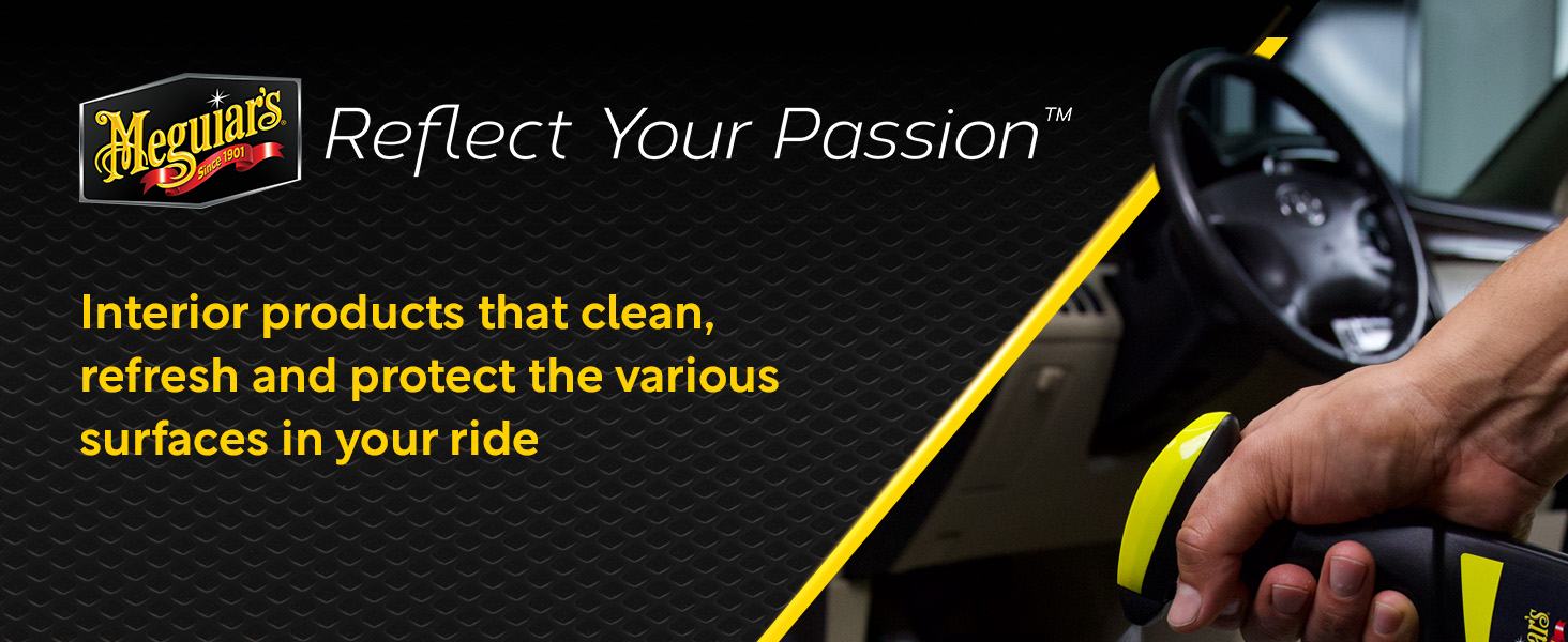 Image of car&amp;#39;s interior being cleaned with Meguiar&amp;#39;s detailer
