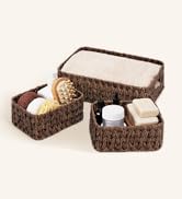 GRANNY SAYS Wicker Baskets for Organizing, Nesting Storage Baskets for Shelves, 1 Large and 2 Sma...