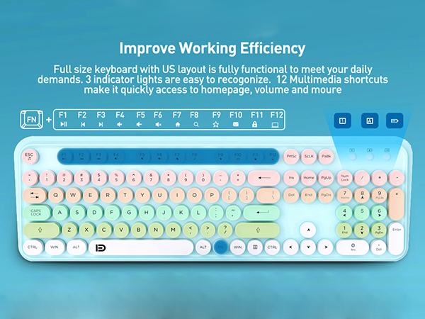 round keycap keyboard for long nails users