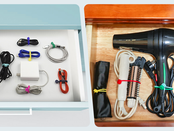 Reusable Silicone Magnetic Cable Ties for Bundling and Organizing