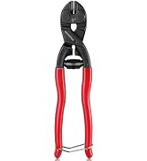 WORKPRO 8-inch Mini Bolt Cutter with Recess and Spring, Compact Bolt Cutters with Comfortable Sof...