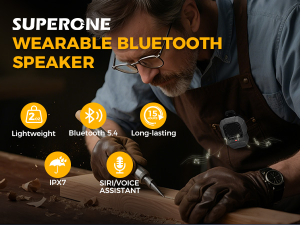 wearable bluetooth speaker clip on