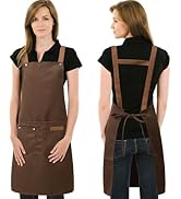 DILLMAN Art Aprons for Men Women Painting Pottery Baking, H Back Straps Waterdrop Kitchen Chef Co...