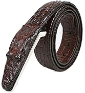 LX-SUNCX Men's Belt,Alligator Belt Cowhide Crocodile Print Belt Buckle - with Gift Box