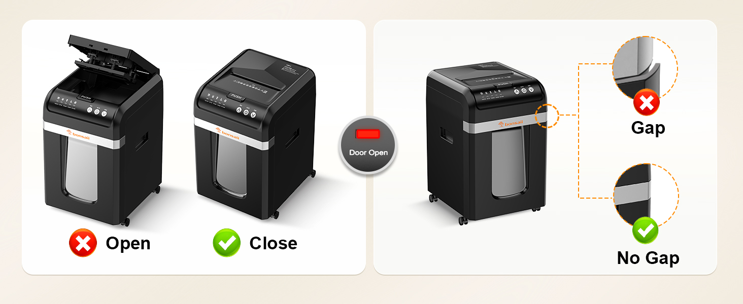 Bonsaii Auto Feed Industrial Paper Shredder for Business