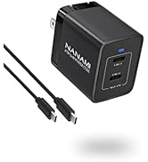 USB C Charger - Nanami 45W Dual Port Fast Wall Charger Foldable Plug Type C Charging Block GaN II...