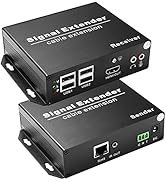 LornCeng 4K HDMI KVM USB Extender Over Cat5e/6/7 up to 120M(394ft), KVM Extender Over IP Zero Lat...