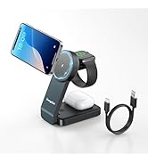 EnergyCell 3-in-1 Wireless Charging Station for Apple Devices, 15W Wireless Charger for iPhone 17...