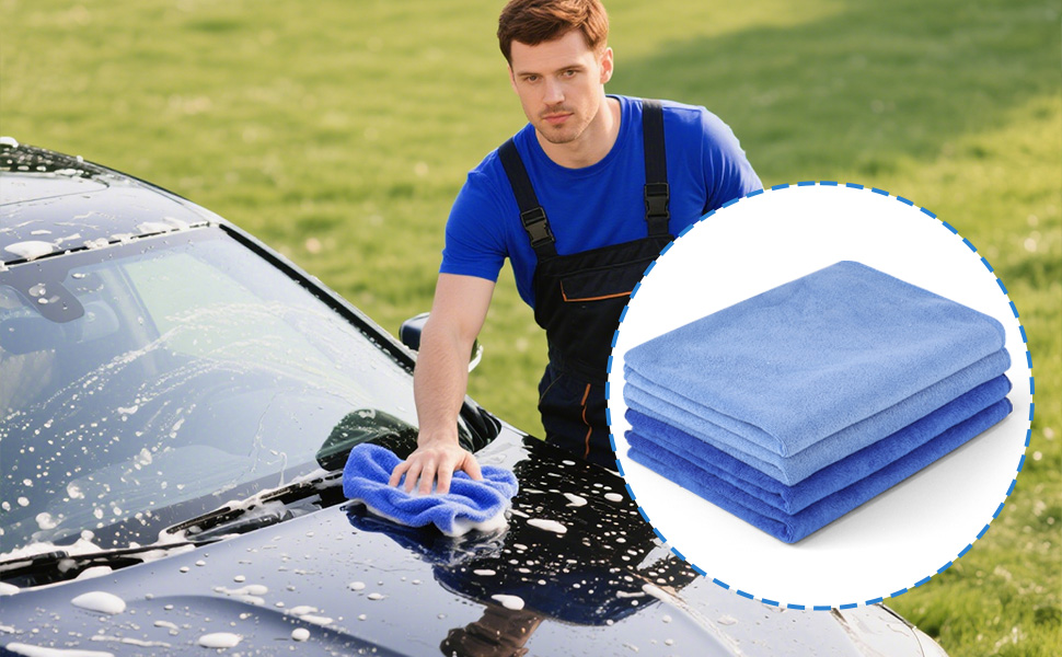 4 Pack Extra Large Microfiber Cleaning Cloths 20&amp;#34;x30&amp;#34;