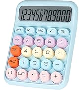 DANRONG Mechanical Switch Calculator with Big Buttons, Calculators Desktop, 12 Digits, Large LCD ...