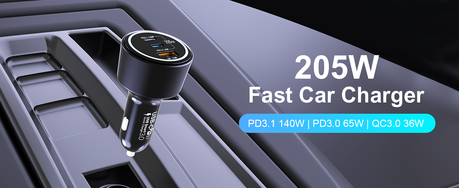 205W car charger