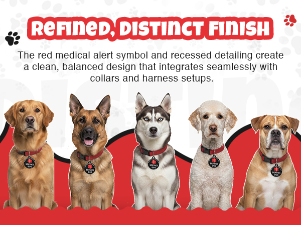 deep engraved service dog tag scratch resistant durable metal service