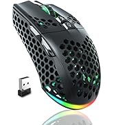 SOLAKAKA SM600 Honeycomb Shell Gaming Mouse Wireless,Tri-Modes BT5.1/2.4G Wireless/Type-C Wired G...
