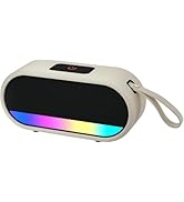 Portable Bluetooth Speaker, Punchy Bass Wireless Speaker with LED Lights, 2200mAh, Portable Speak...
