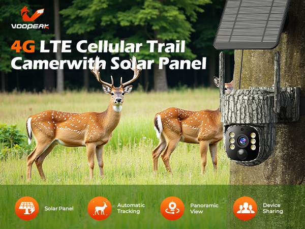 This 4G LTE solar trail camera, with tracking and sharing, is great for outdoor wildlife monitoring